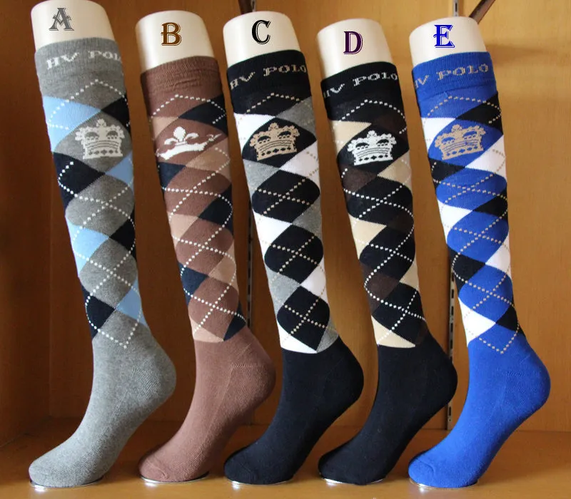 Argyle Pattern Knee-High Socks | Stylish & Comfortable Fashion Footwear