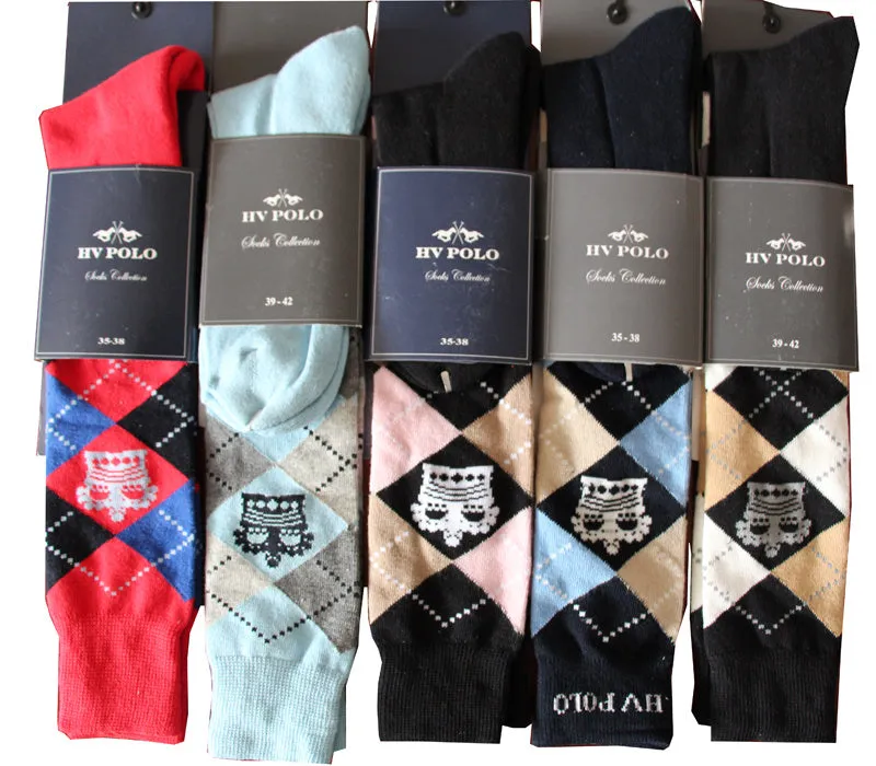 Argyle Pattern Knee-High Socks | Stylish & Comfortable Fashion Footwear