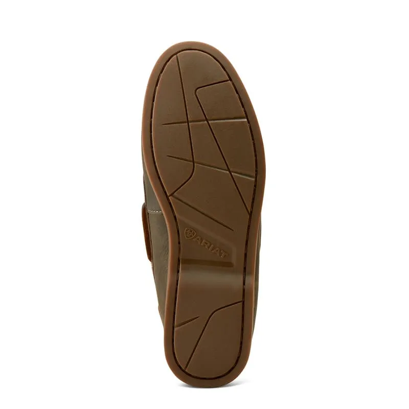 Ariat Antigua Ladies Deck Shoe - Olive Night