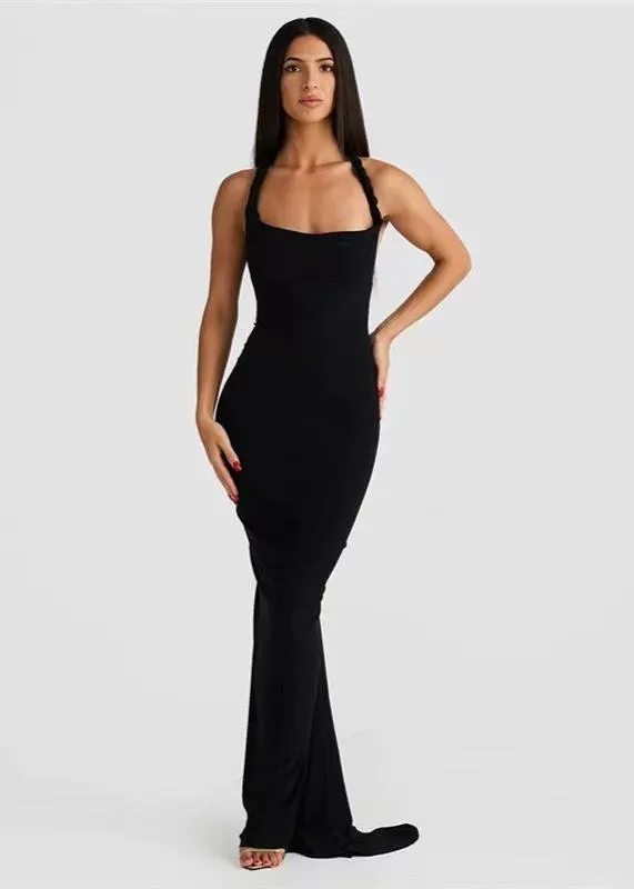 Backless Sling Slim-Fit Long Dress