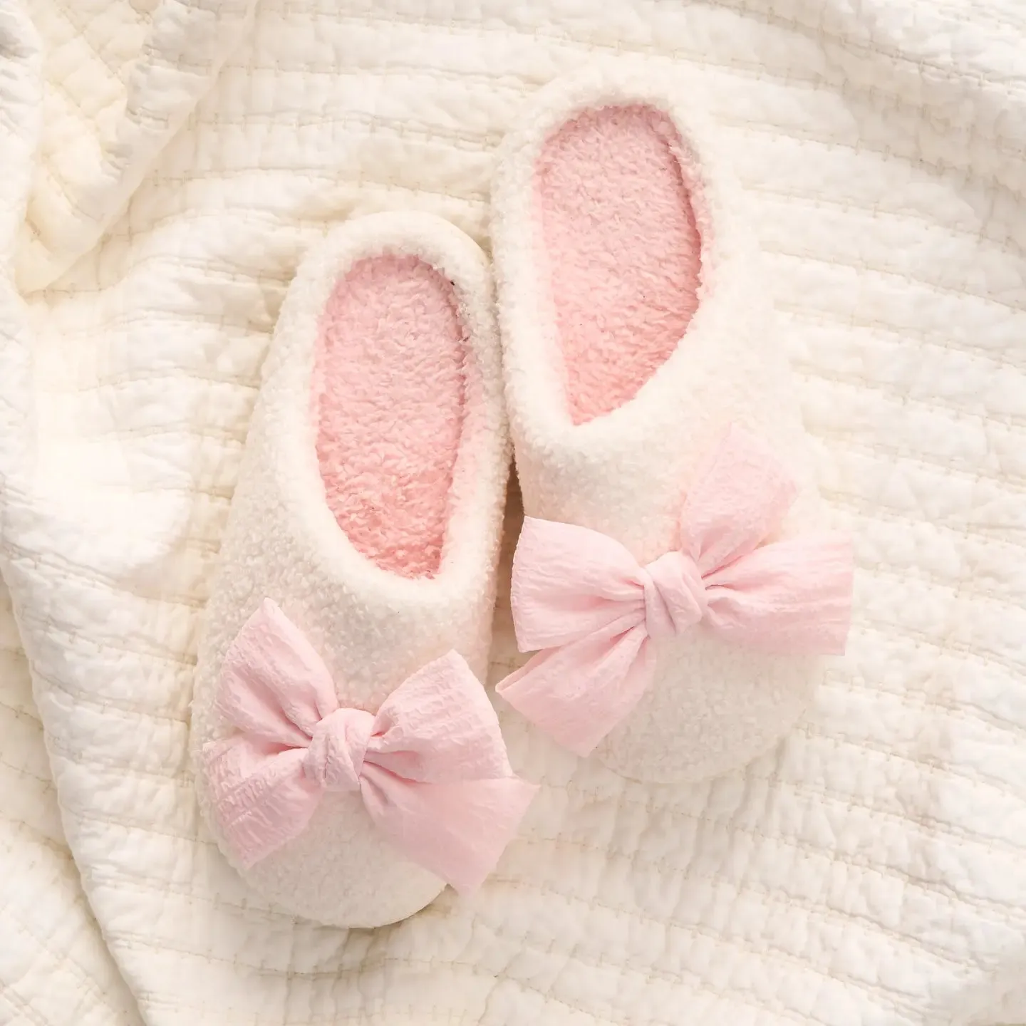 Bow Blush Slippers