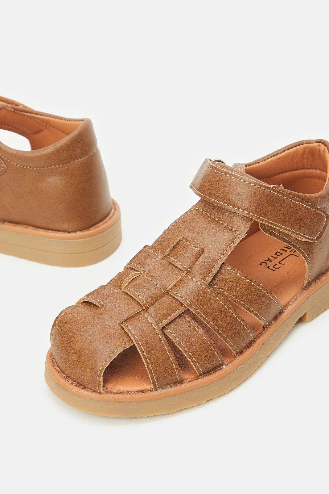 Boys Brown Fisherman Sandals