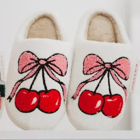 Cherry Bow Slippers