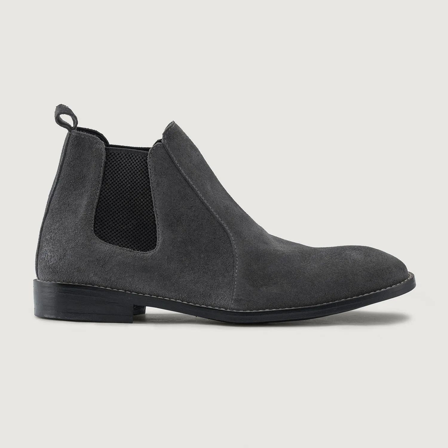 Clarkson Chelsea Grey Suede Leather Boots - StudGuard