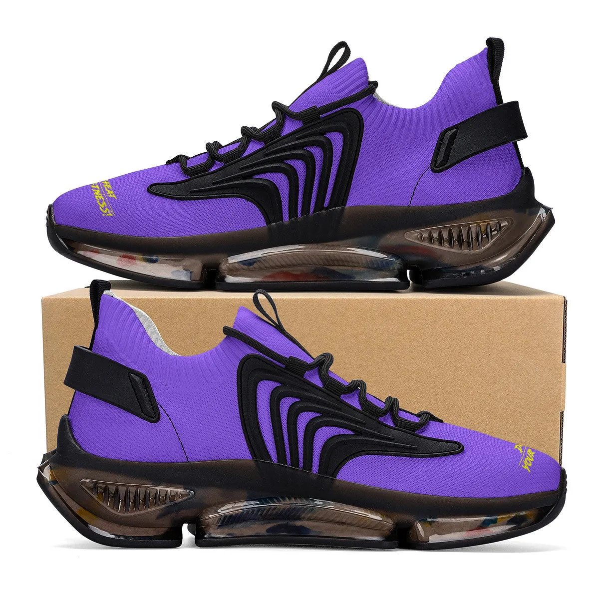 DCYG Purple & Gold Air Max React Sneakers - Black