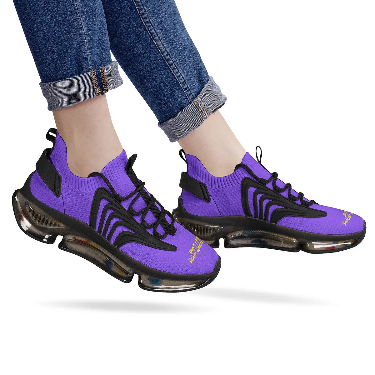 DCYG Purple & Gold Air Max React Sneakers - Black