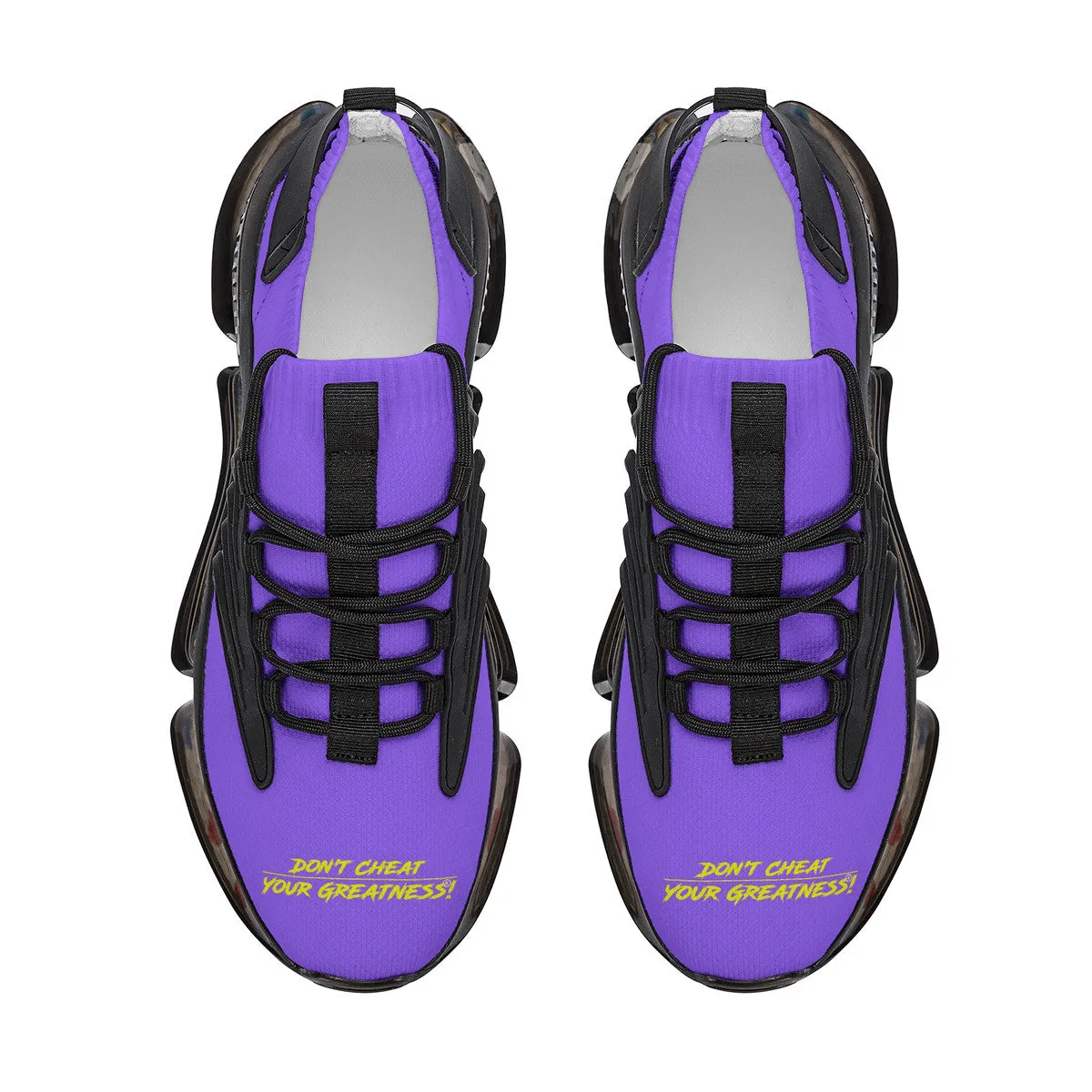 DCYG Purple & Gold Air Max React Sneakers - Black