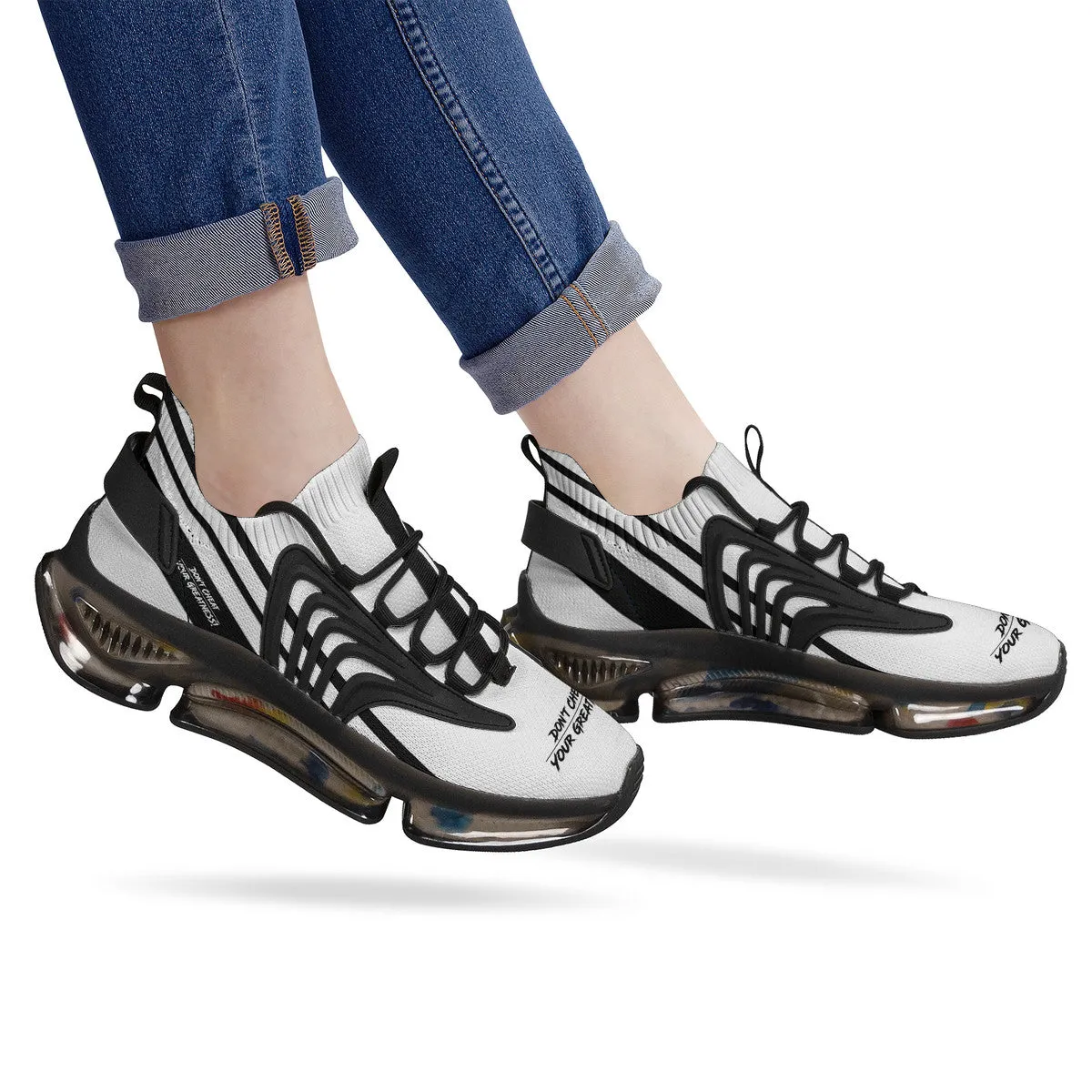 DCYG White & Black Air Max React Sneakers - Black