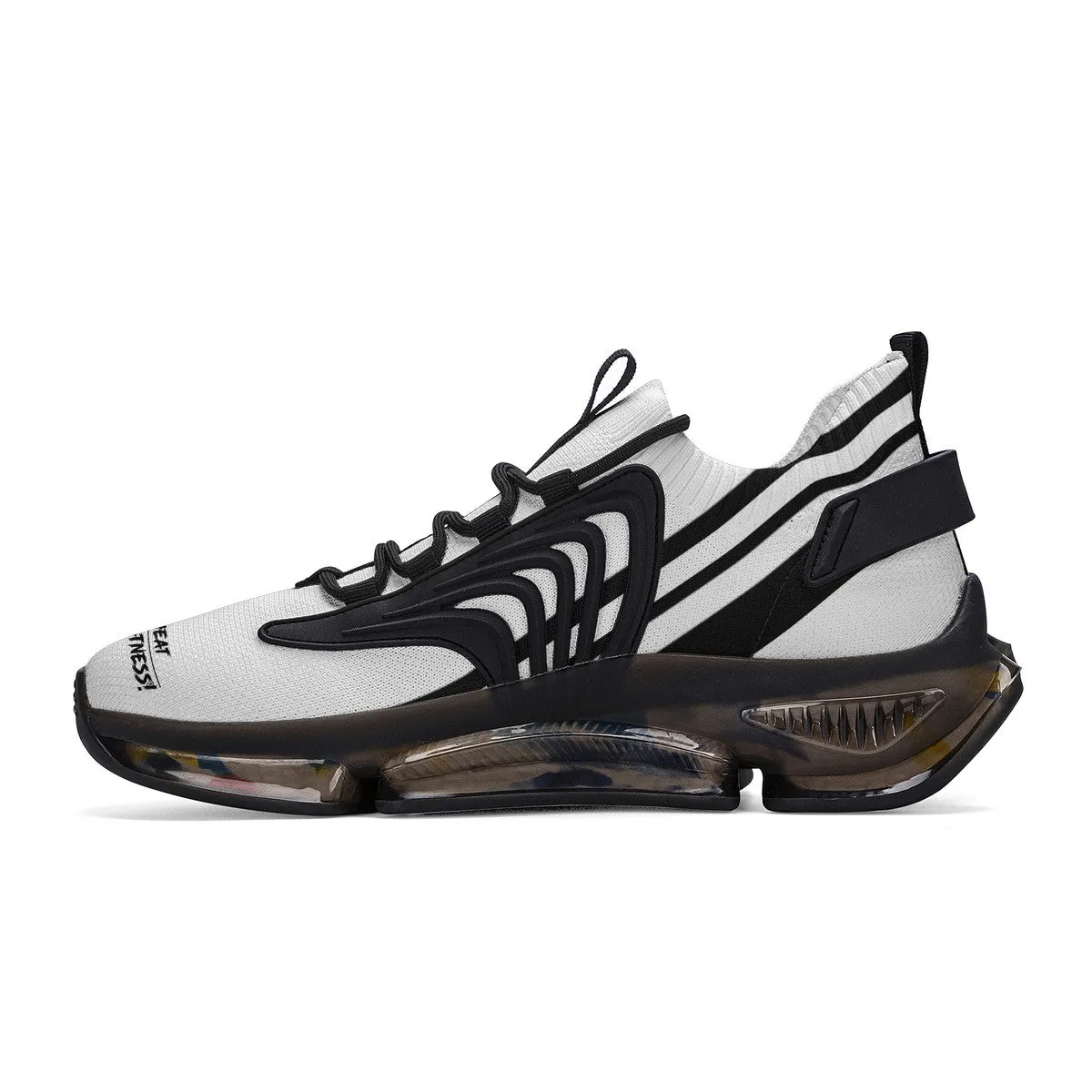 DCYG White & Black Air Max React Sneakers - Black