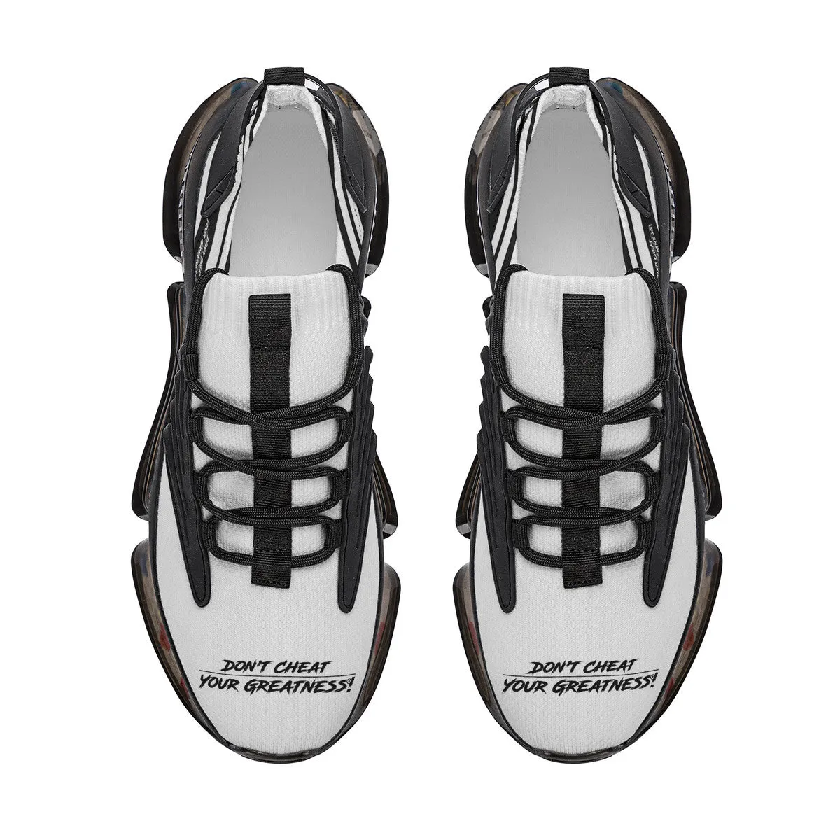 DCYG White & Black Air Max React Sneakers - Black