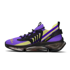 DCYG X2 Purple & Gold, Air Max React Sneakers - Black