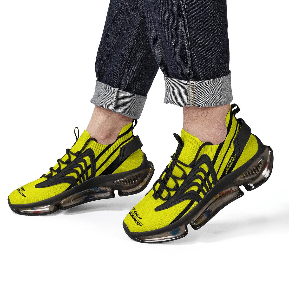 DCYG X2  Yellow &Black Air Max React Sneakers - Black