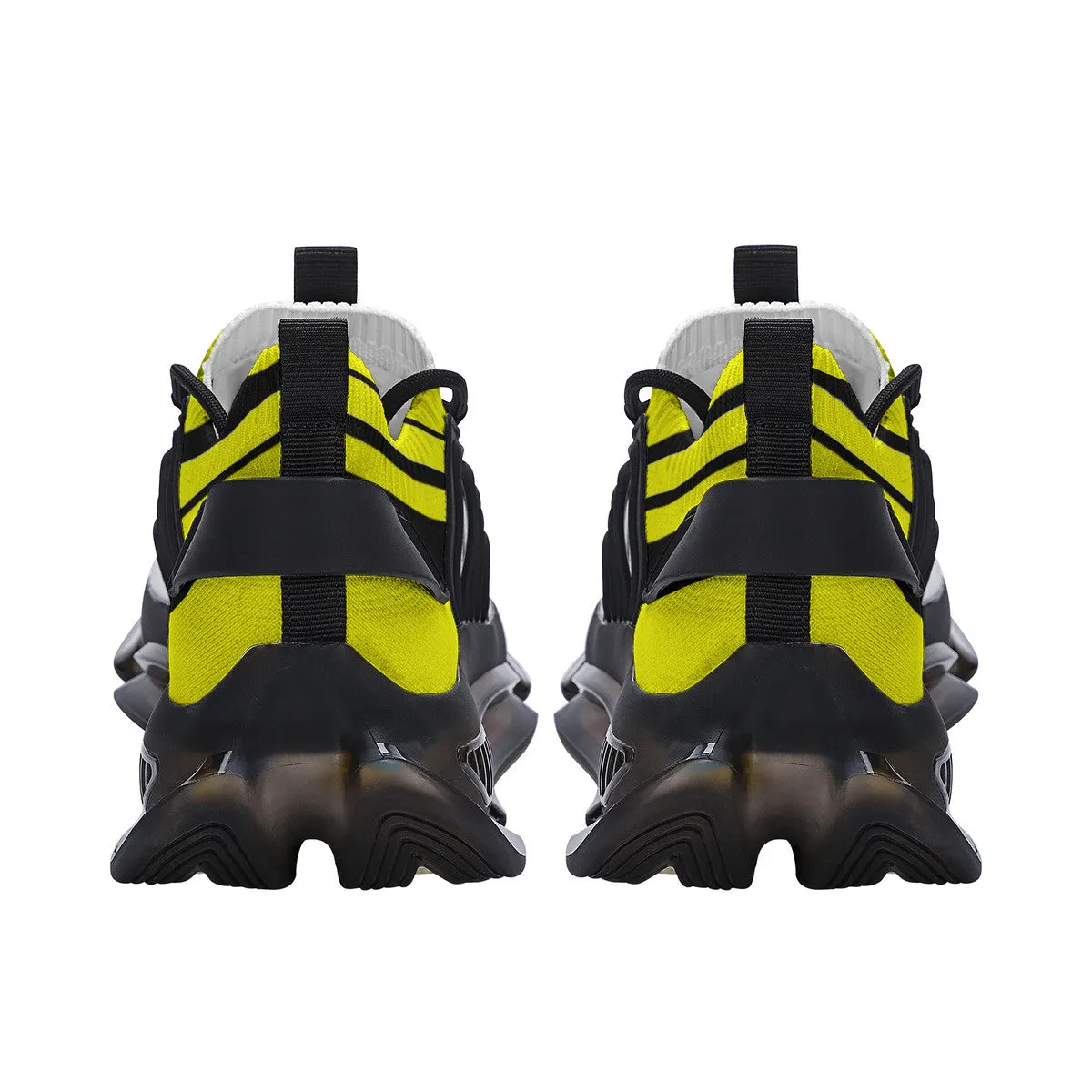 DCYG X2  Yellow &Black Air Max React Sneakers - Black