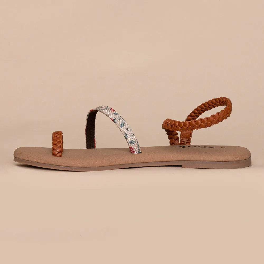 Deccan Garden Brown Braided Sandal