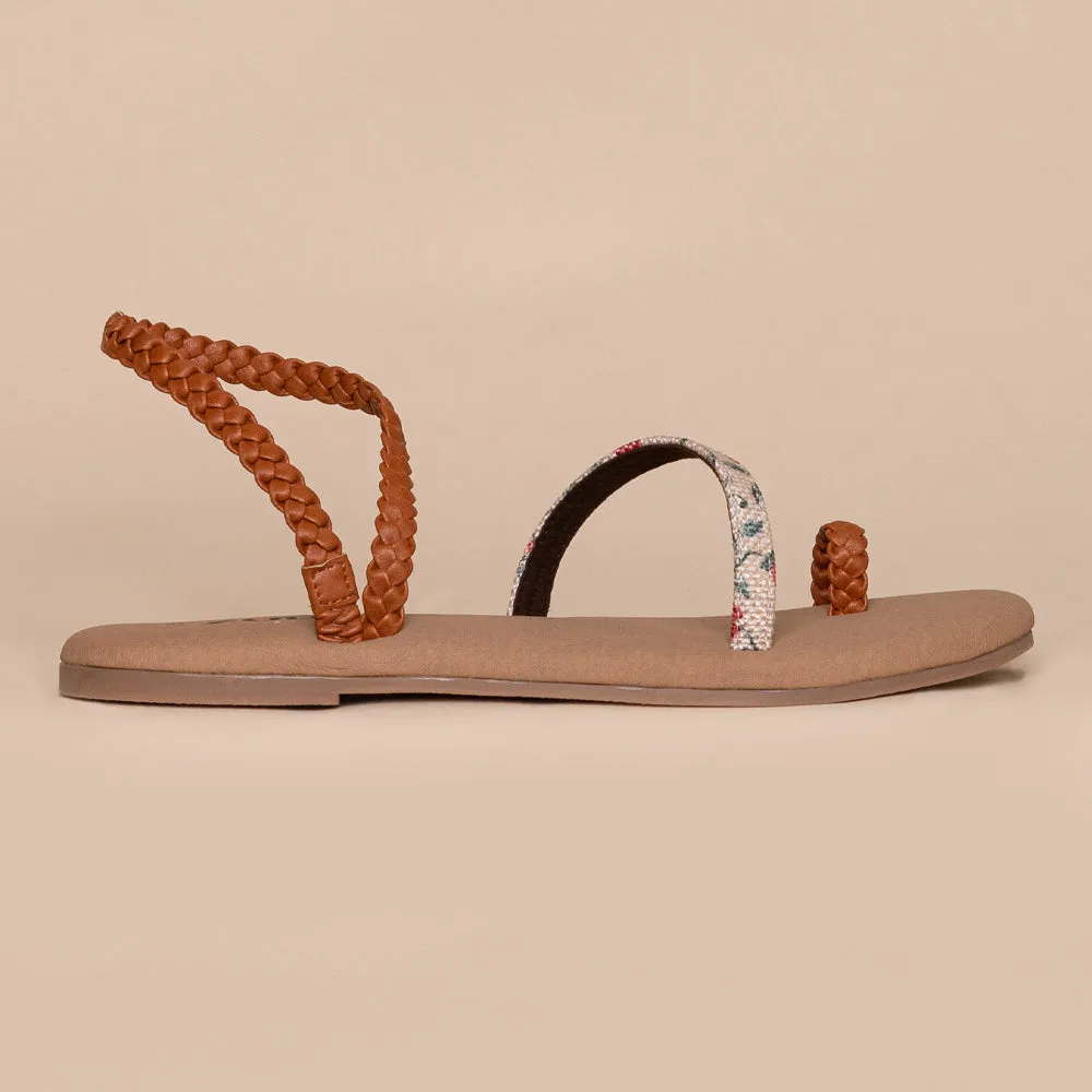 Deccan Garden Brown Braided Sandal