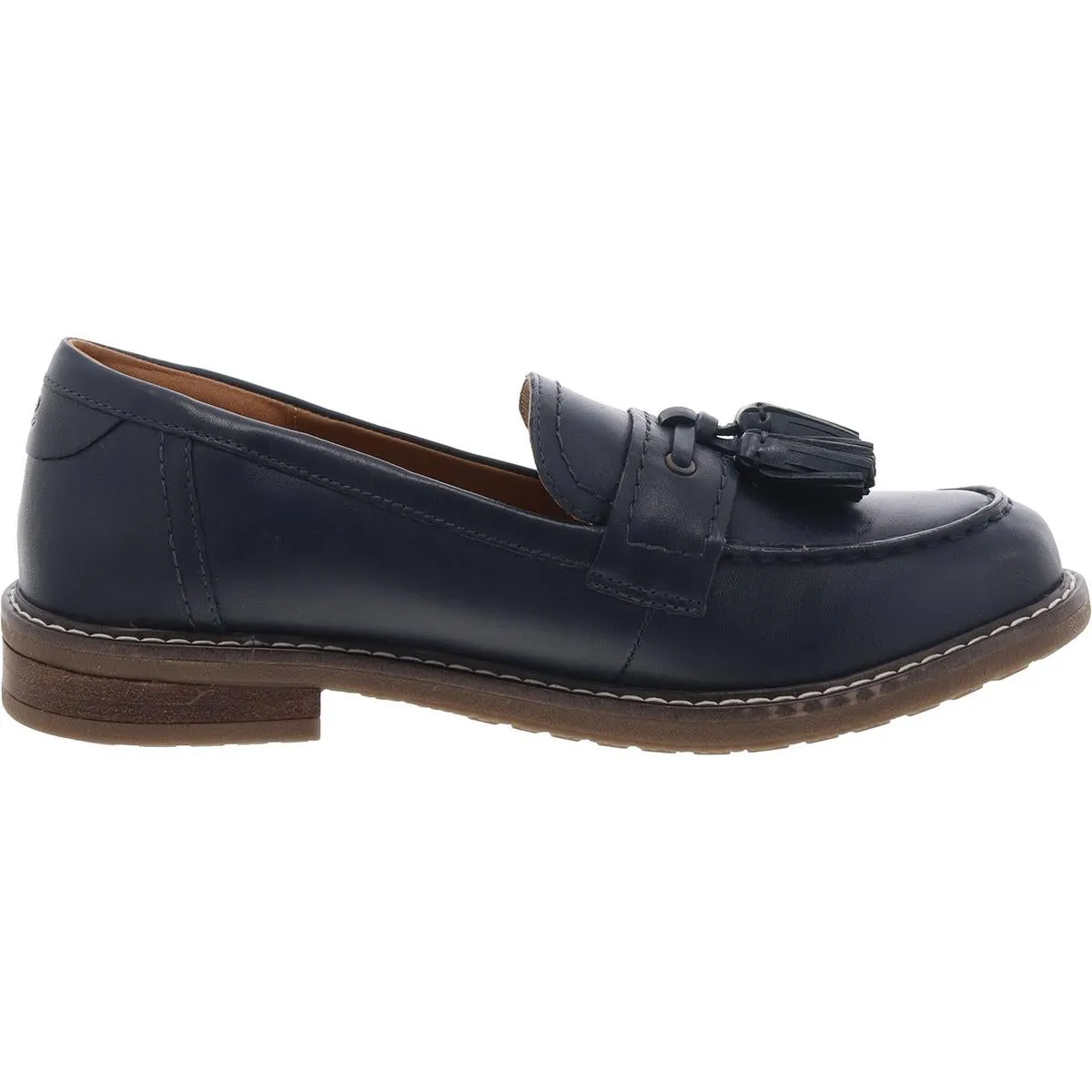 Easy Spirit Womens Janelle Leather Tassel Loafers