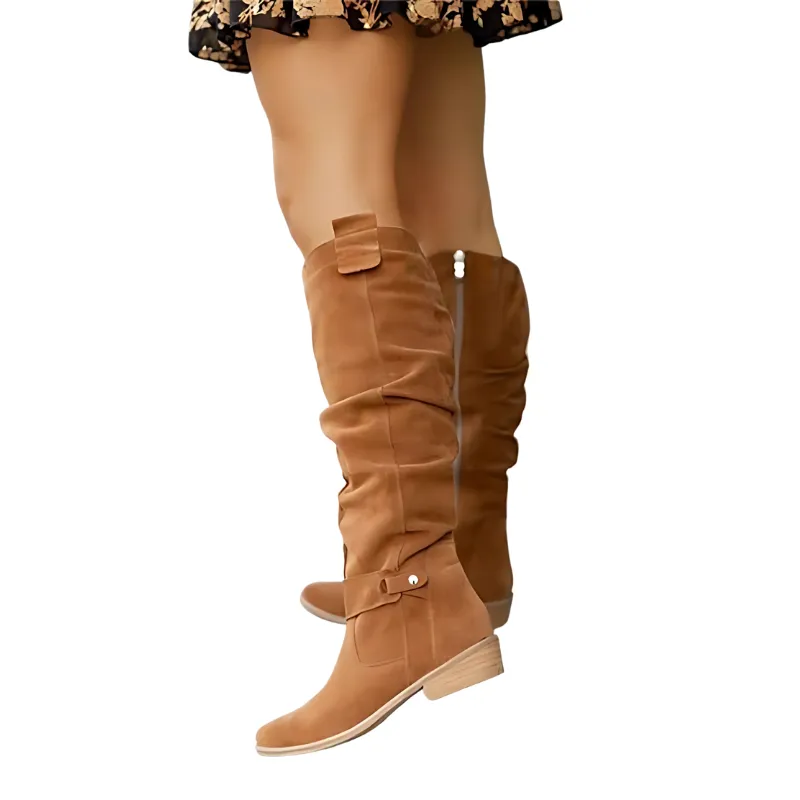 Elegant Knee High Suede Boots with Heel for Women | Perfect for Everyday Wear