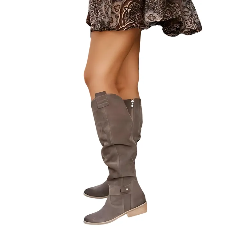 Elegant Knee High Suede Boots with Heel for Women | Perfect for Everyday Wear