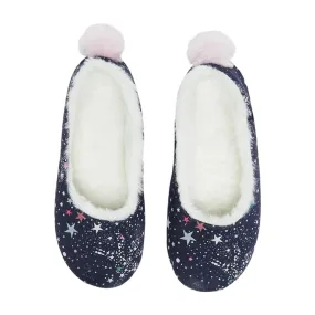 Girl's Blue Star Slippers