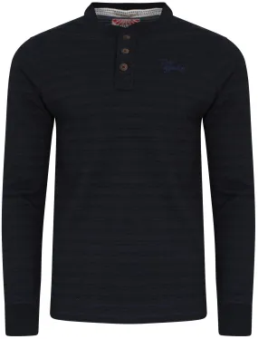 Henley Long Sleeve Top in Dark Navy - Tokyo Laundry