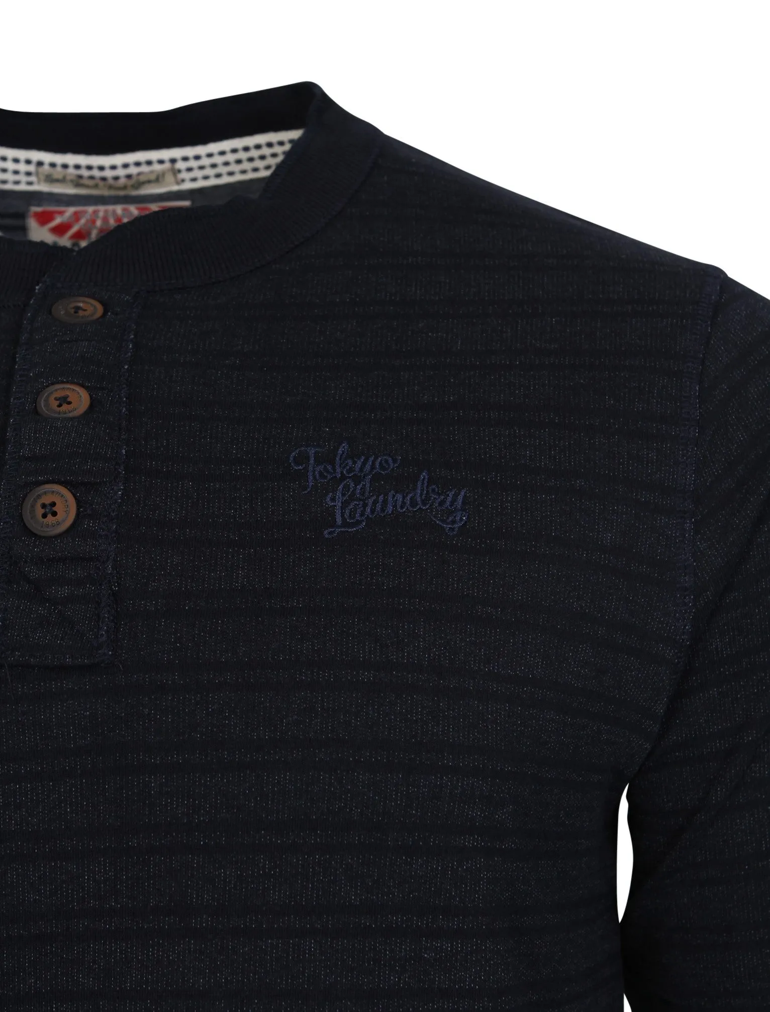 Henley Long Sleeve Top in Dark Navy - Tokyo Laundry