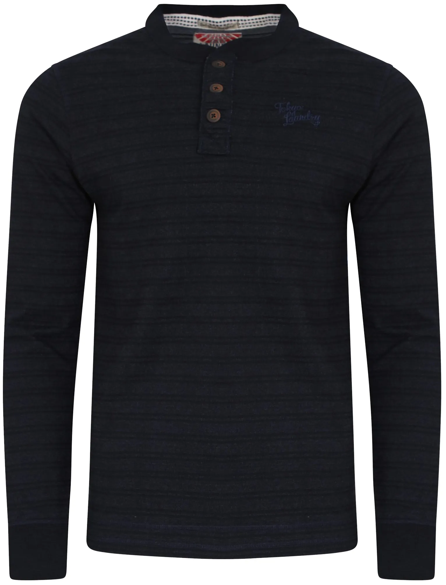 Henley Long Sleeve Top in Dark Navy - Tokyo Laundry