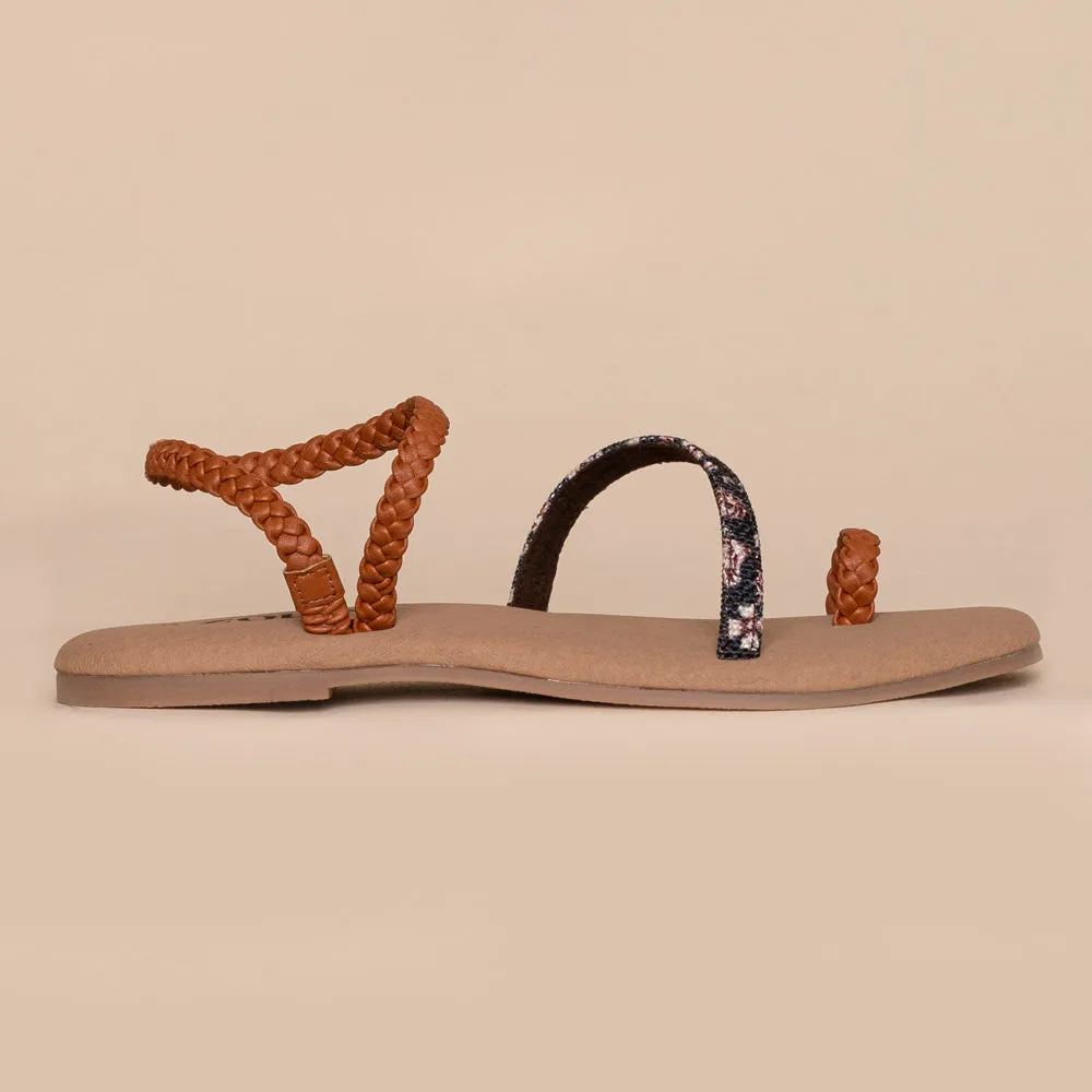 Hooghly Garden Brown Braided Sandal