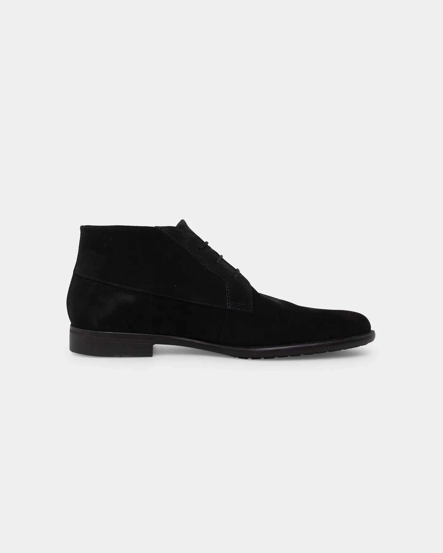 Hugo Boss Kyron Desert Suede Boots Black