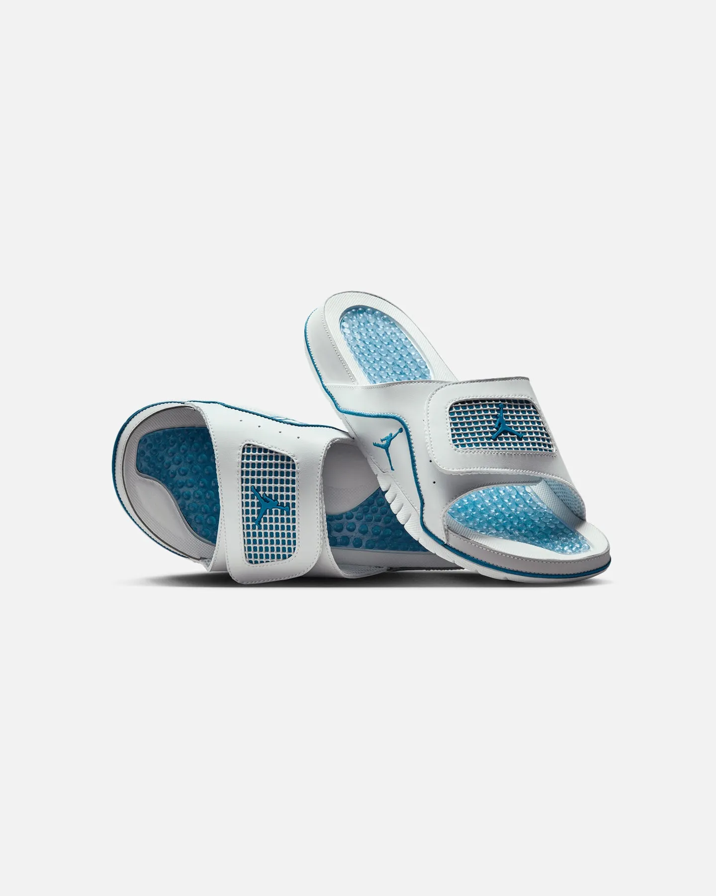 Jordan Hydro 4 Retro "MILITARY BLUE" Slides Off White/Indus