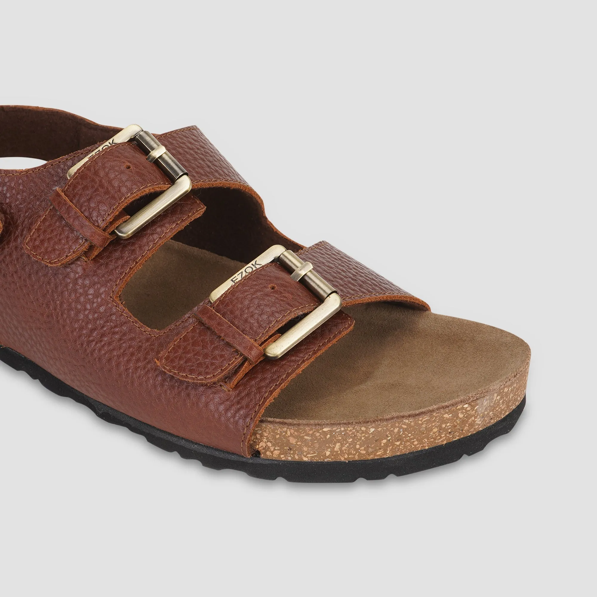 Leather Sandal For Men (Tan)