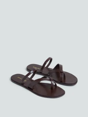 LUNA BLU Tan Multi-Strap Sandals