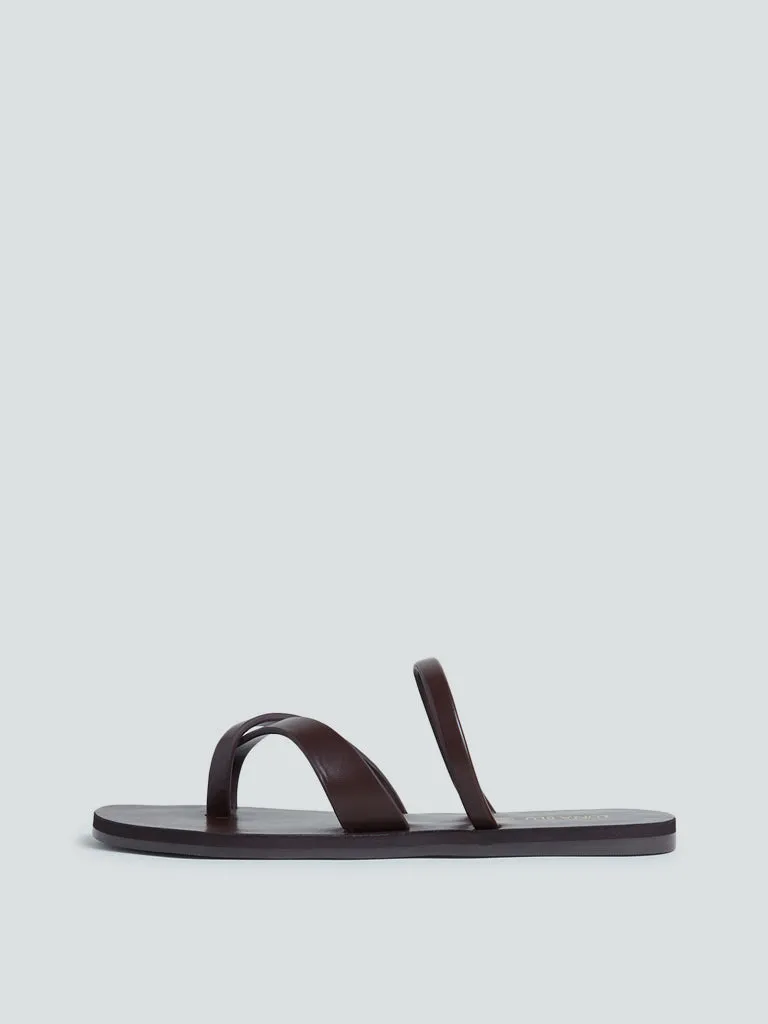 LUNA BLU Tan Multi-Strap Sandals