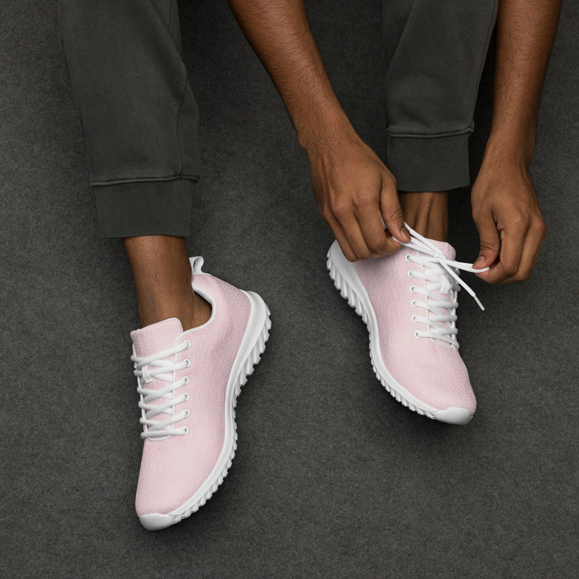 Men’s Soft Pink Athleisure Shoes with Extremely Stoked Epic Wave Logo