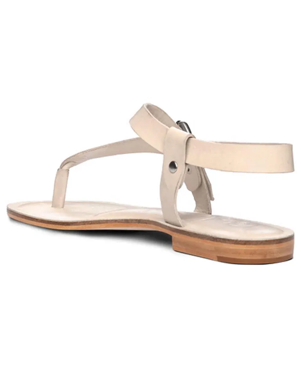 Roma Leather Thong Sandal in Gnocchi Taupe