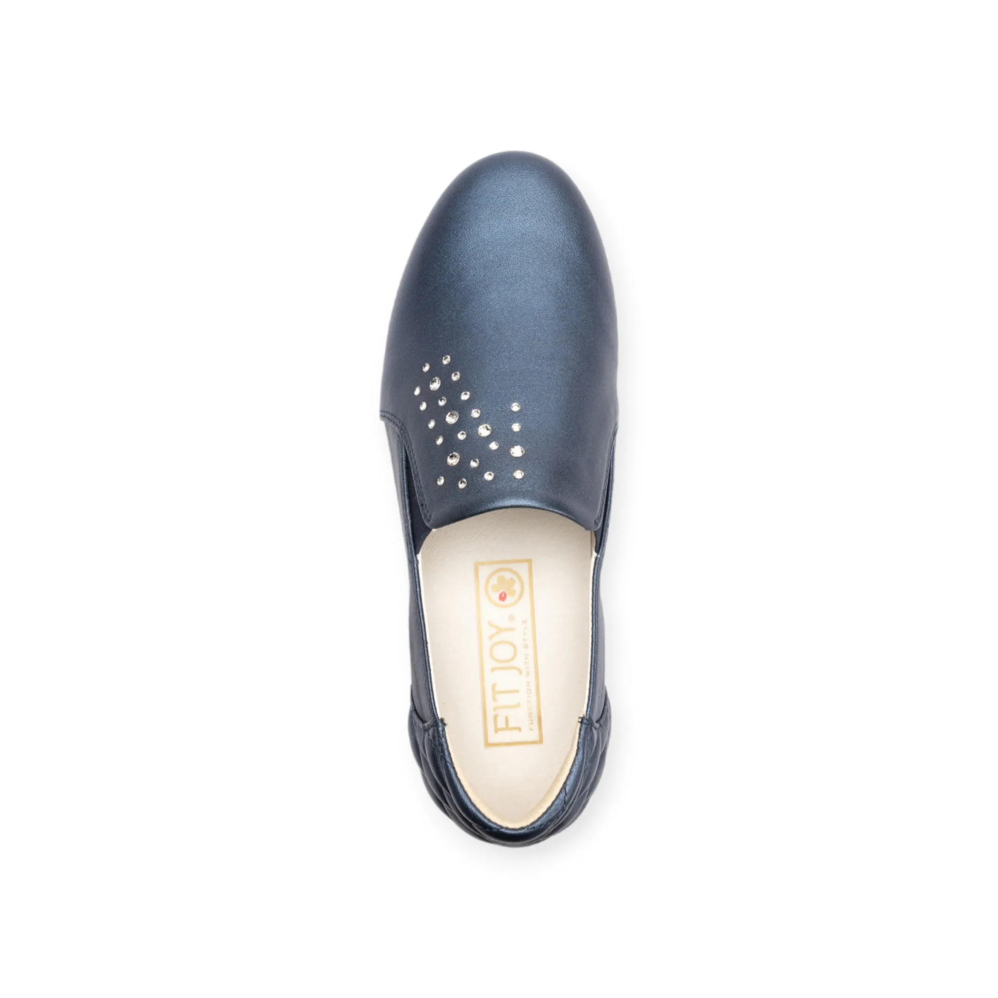 Sheepskin soft & super lightweight flat shoes with Swarovski crystal glass #FJ095