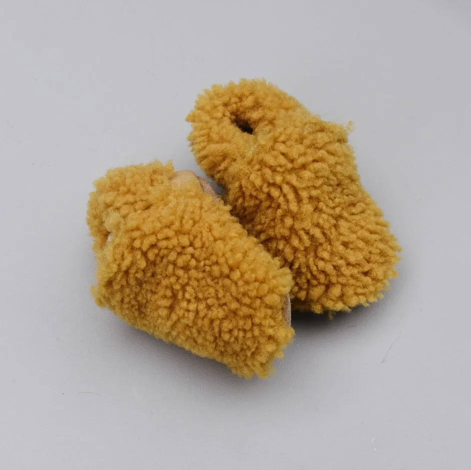 SIZE 1 (4") Fuzzy Loafers - natural 042