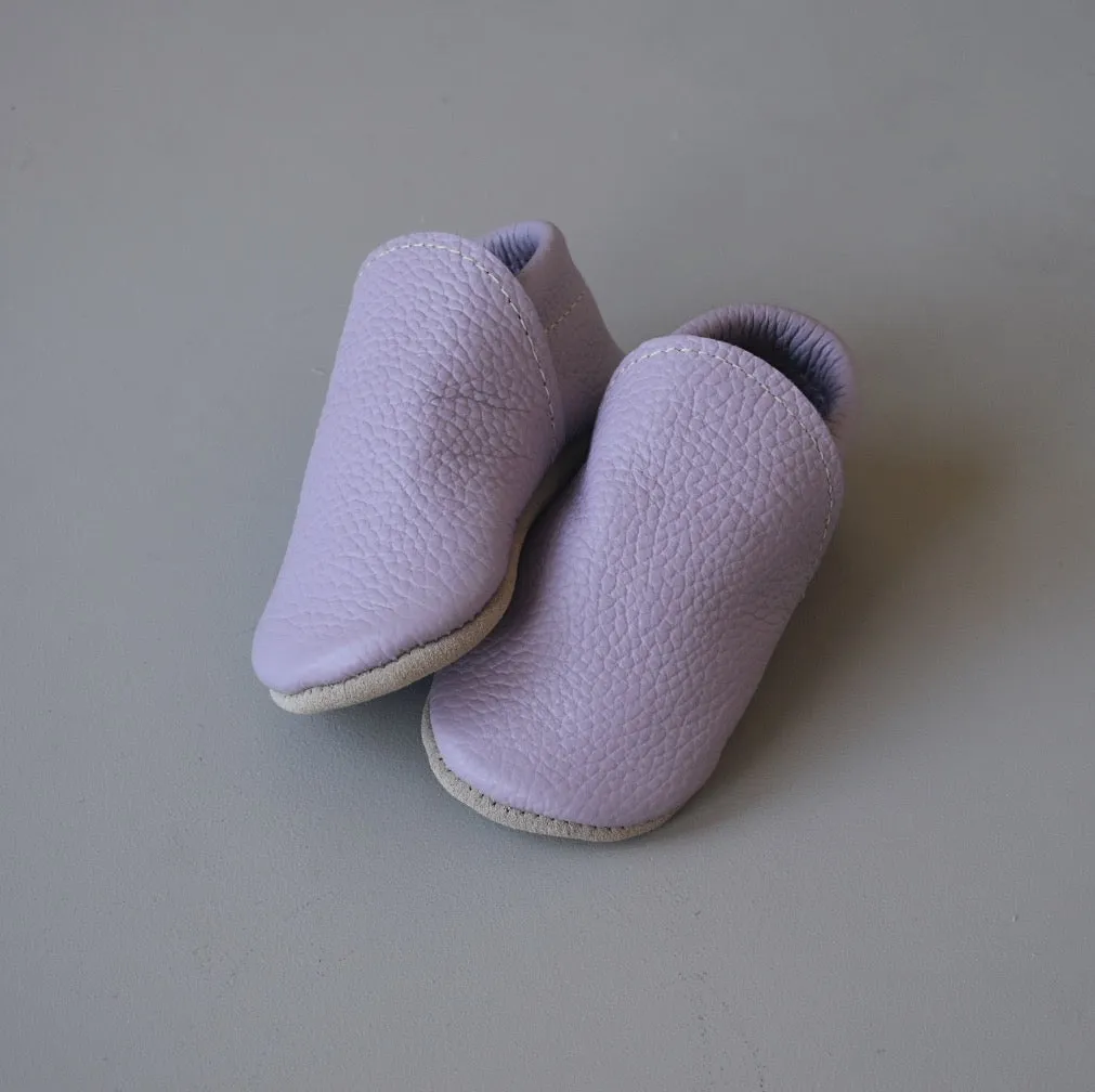 SIZE 1 (4") Leather Loafers - lavender 006