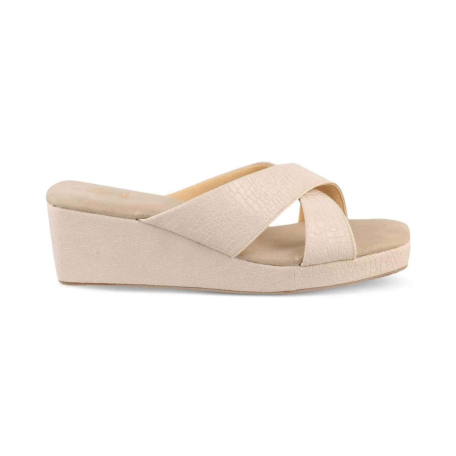 The Rew Beige Women's Dress Wedge Sandals Tresmode