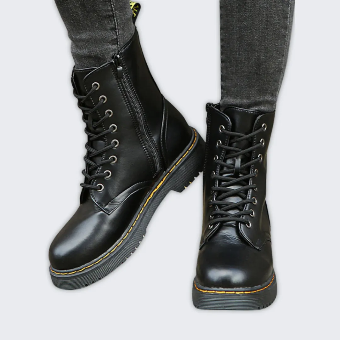 Trendy Lace-Up Ankle Boots for Women - Stylish & Comfortable