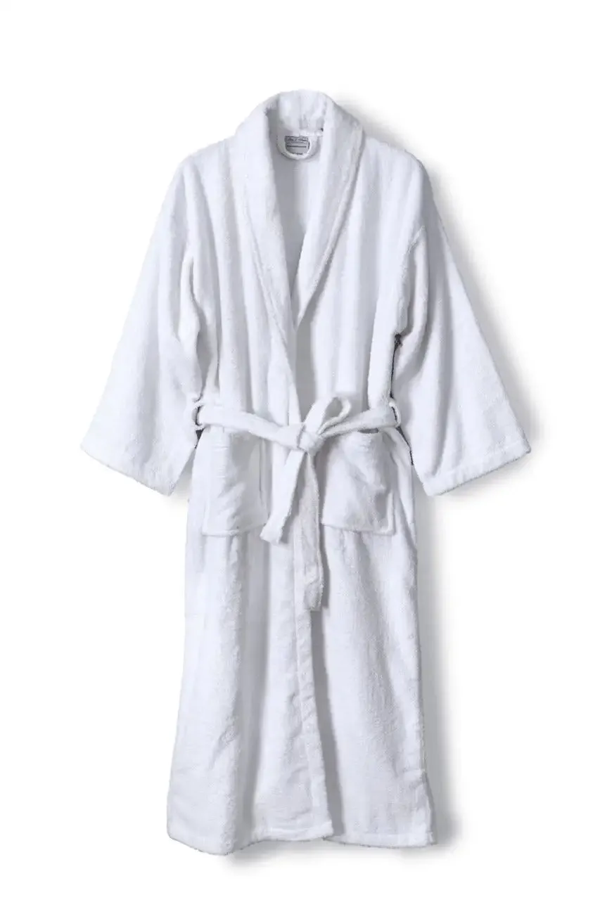 Unisex, 100% Egyptian Cotton, Terry Toweling Dressing Gown (Shawl Collar)