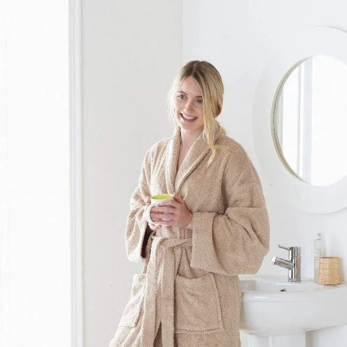 Unisex, 100% Egyptian Cotton, Terry Toweling Dressing Gown (Shawl Collar)