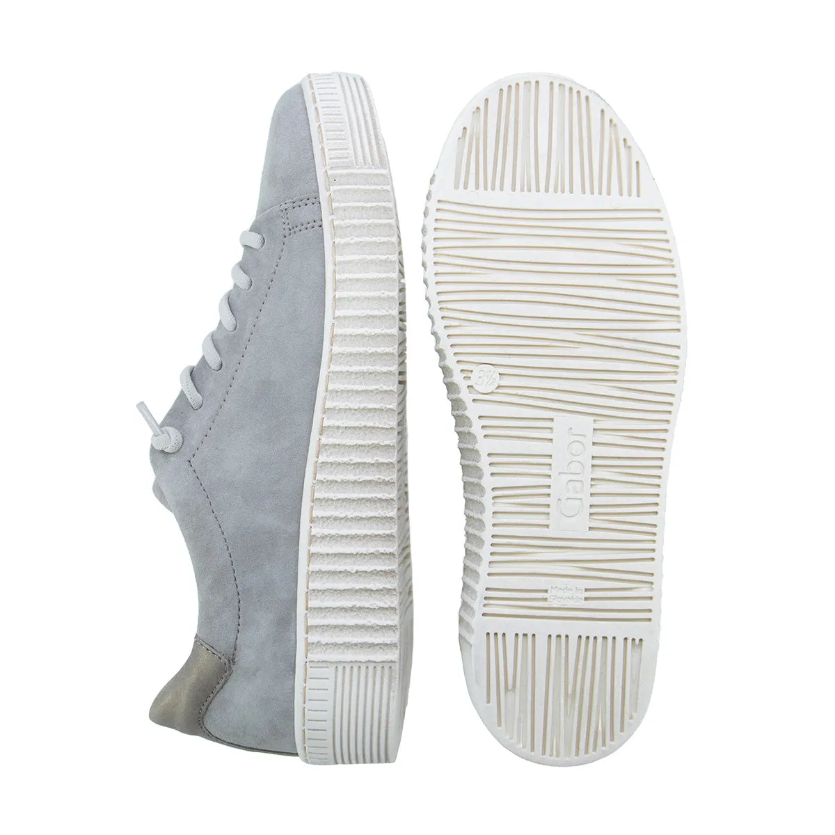 Walaa Grey Beige Soft Walking Sneakers