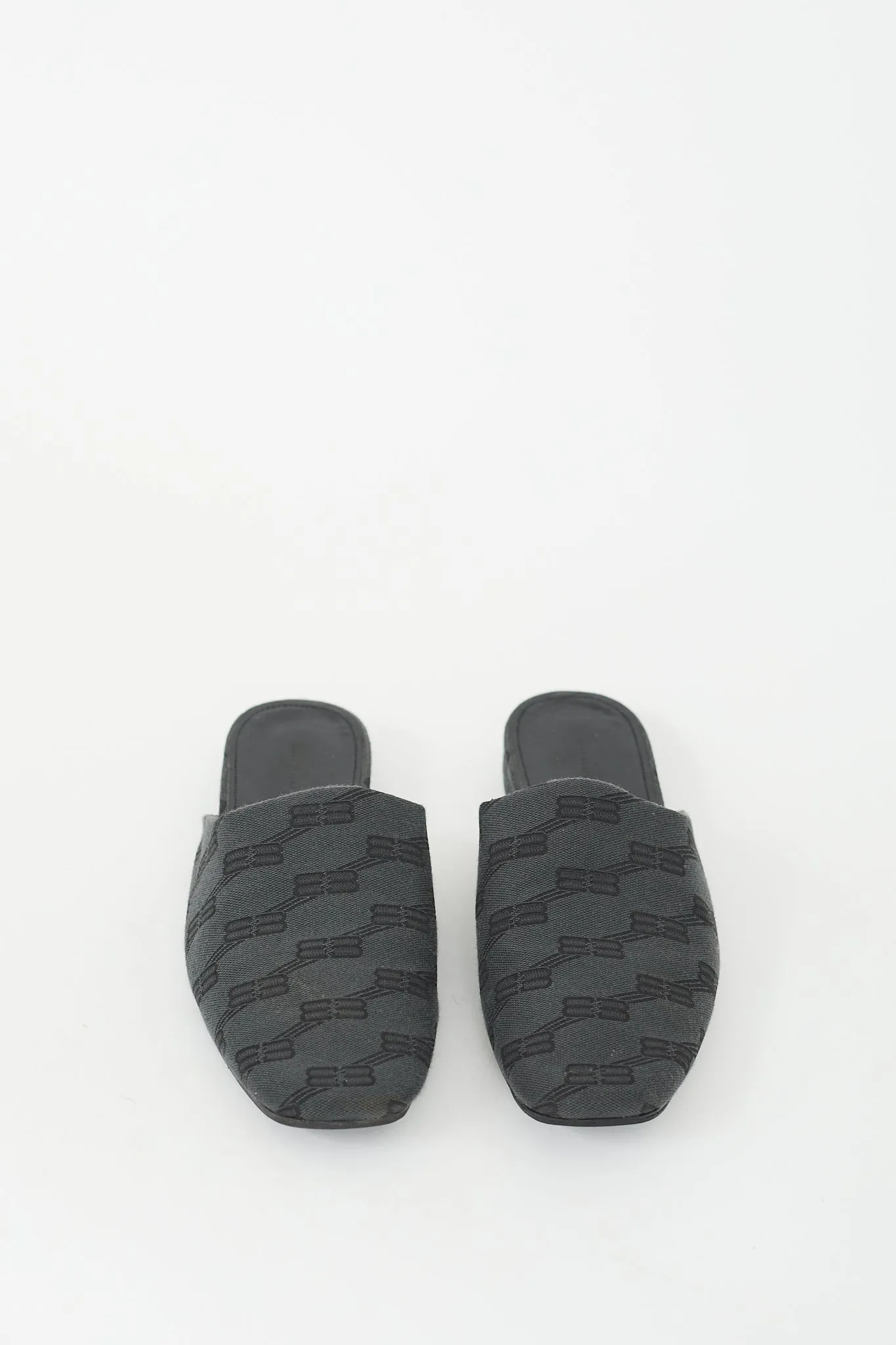 Washed Black Canvas BB Cosy Mule