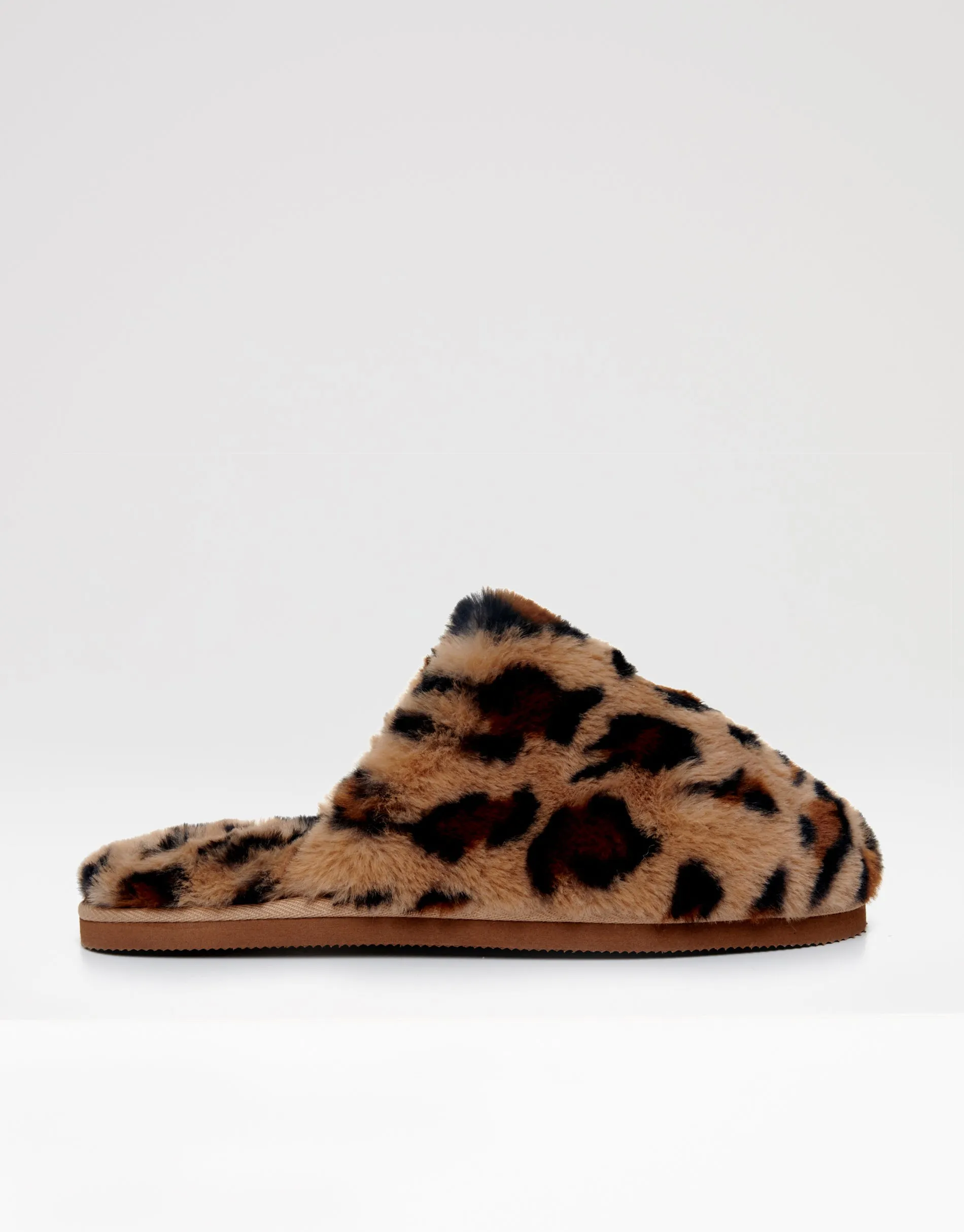 Women's Leopard Faux Fur Mule Slippers