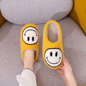 Yellow Smiley Face Slippers